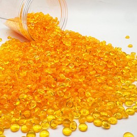 Dortrue 7mm 3500PCS Acrylic Flat Marbles Decorative Gems，Vase Fillers Beads for Wedding,Floral Arrangement,Aquarium Fish Tank Decor,Candle Holder