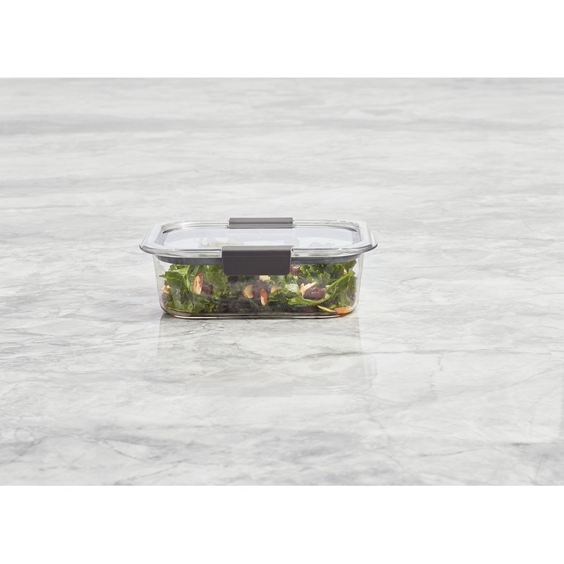 Rubbermaid Brilliance Food Storage Container, Medium, 3.2 Cup, Clear 1991156