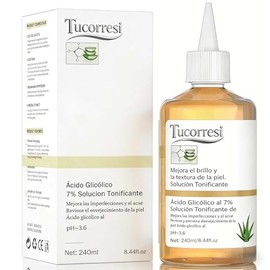 Tnico Facial con cido Gliclico al 7 Exfoliante Qumico para Puntos Negros, Poros y Acn - 240ml para Piel Grasa y Mixta, Elimina Manchas y Arrugas,...  
