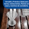Medidor para bebidas doble de acero inoxidable 1 y 2