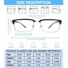 OCCI CHIARI Large Reading Glasses Men 2.25 Strength Stylish Readers