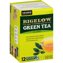 Bigelow Tea Green Tea Keurig K-Cup Pods, Caffeinated, 12 Count (Pack of 6), 72 Total K-Cup Pods