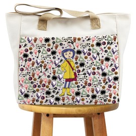 WCGXKO Horror Cartoon Movie Gift Fantasy Tote Bag Horror Lover Gift Travel Bag (aline TB)