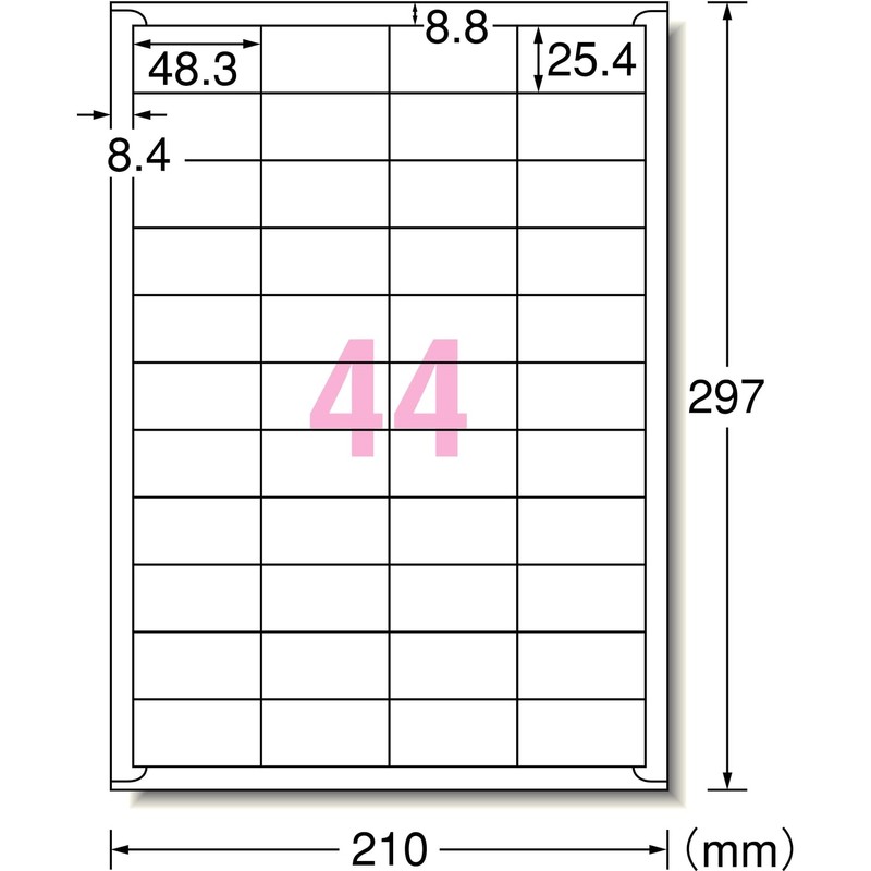 A-One 28943 Inkjet A4 Label Stickers, 44 Sides, 20 Sheets,