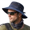 Men Fishing Sun Boonie Hat Wide Brim Outdoor Summer UV