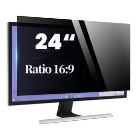 Twugs Computer Privacy Screen 24 Inch, Display Privacy Shield for 16: 9 Aspect Ratio, Monitor Anti-Glare & Privacy Filters, Anti-Blue Light, Removable