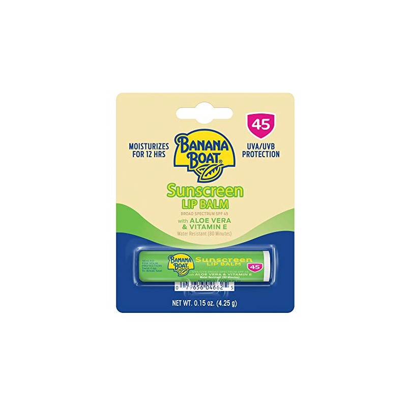Banana Boat Aloe Vera Lip Protection Sunscreen, 0.15 Ounce
