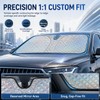 auvstar Parasol para Coche ZYD Plegable 145x83cm Plateado