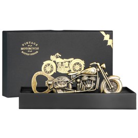 Motorcycle Beer Birthday Gifts for Men, Dad, Him, Unique Vintage Motorcycle Beer Bottle Opener Father's Day Gifts for Men Dad Husband Boyfriend Grandfather Best Man, Beer Gifts from Daughter Son Wife