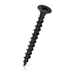 HYTEK 100Pcs #6 x 2 inch, Flat Head, Phillips Drive, Coarse Thread, Black Phosphate Coated, Sharp Point Self Tapping Drywall and Wood Screws. (6 x 2 inch, 100 Pieces)