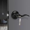 Gobrico 1 Pack Keyed Entry Wave/Drop Style Door Lever Handle,