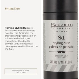 Salerm Cosmética Homme Sd Styling Dust Polvo de Peinado Hombre Barber Line 10g