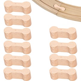 HAYGEM 10 Stück Holzeisenbahn Schienenverbinder, Stabil und Schön, Holzeisenbahn Zubehör in Form Eines Hundeknochens, Verbindungsstücke Holzeisenbahn für die Verbindung von Eisenbahnschienen