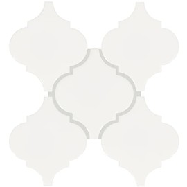 Daltile Mythology 6" Ceramic Arabesque Wall Tile in Glossy Santorini (90 PC per Carton) (10.80 SQFT per Carton)