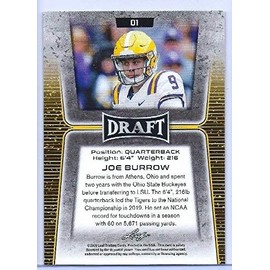Leaf Joe Burrow 2020 X Rookie Card #01! LSU Tigers - Heisman Trophy Winner!