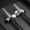 Set of 6 ceramic panda chopsticks rests with gift box,