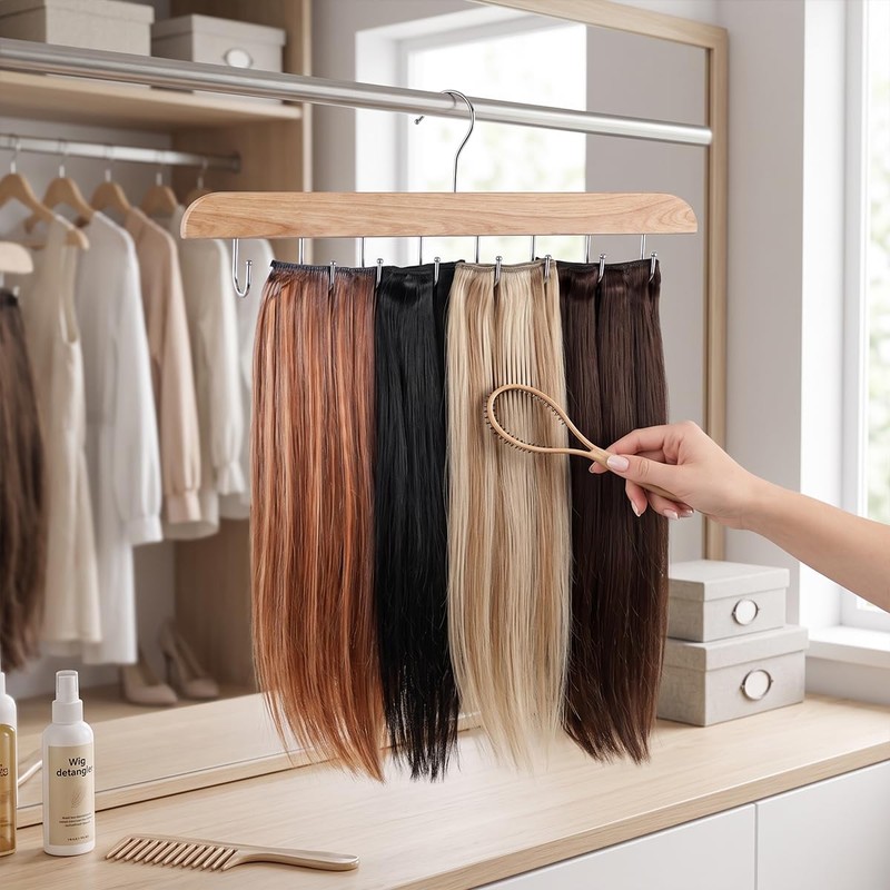 Hair Extension Holder for Hair Storing, Washing, Drying, Coloring, Styling,
