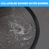 Duzzy 98 Inch Collapsible Shower Threshold Water Dam, Silicone Shower