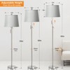 JUNNAI Floor Lamp for Living Room,Adjustable Height Standing Lamp,Dimmable Modern