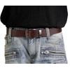Harrys-Collection Men's Jeans Belt with Elegant Metal Loop, brown