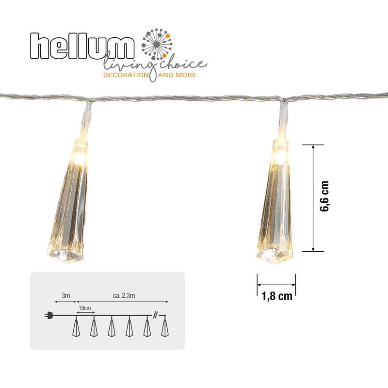 Hellum LED-Lichterkette 24-flg. Zapfen wws 576078