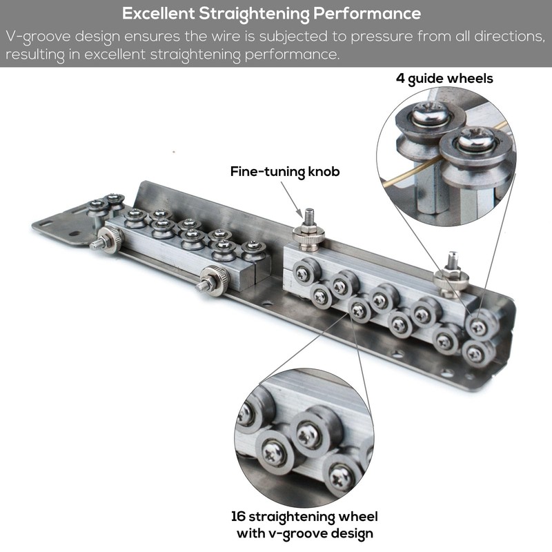 EKVILI Manual Wire Straightener, Straightening Tool for Iron Copper Wire,