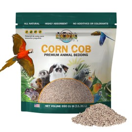 Exotic Animal Supply Natural Corn Cob Bedding, Corn Cob Litter, Dust-Free, Birds and Small Animals, ~10 lbs (690 CU in)