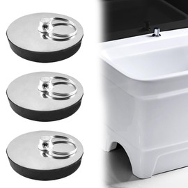 WKRTDY Rubber Drain Plugs, Pack of 3, 41-40 mm Sink Plugs with Hooks, Sink and Drain Plug for Kitchen and Bathroom, Practical Drain Stopper Plug for Bathtubs and Sinks