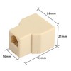GELRHONR RJ11 Splitter,RJ11 6P4C 1 Female to 2 Female Telephone