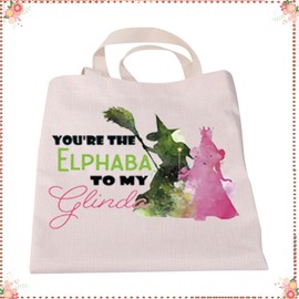 JYTAPP Musical Tote Bag You're The Elphaba To My Glinda Broadway Inspired Musical Shoulder Bag Musical Theatre Gift