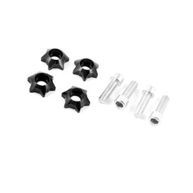 PARSLUCK 4 Pcs Black Car Motorcycle Decor License Plate Bolts Screws 6mm Thread Stable