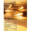 addlon 200FT(4-Pack*50FT) LED Outdoor String Lights with 64 Edison Vintage