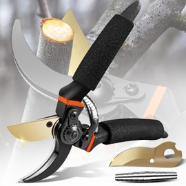 Xkimos 8.3” Secateurs,SK5 Stainless Steel Garden Shears,Quality Professiona Garden Tools,High-Performance Tools with Sharp Steel Blades,Essential Gardening Supplies