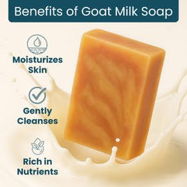 Way Natural Sandalwood Soap Bar - Goat Milk Soap for Men & Women - Natural, Handmade w/Real Milk - Dry Skin, Hands/Body - Premium, Gentle, No Dyes - (1, Large, 5oz)