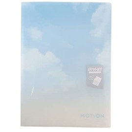 MOTiON [Pocket File] Hard Clear File with Pockets, 6 Pockets, A4 [Blue]