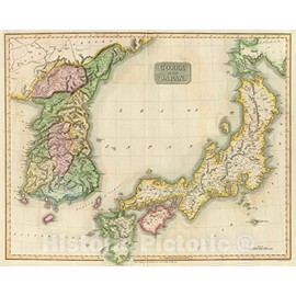 Historic Map : Japan; Korea, Corea and Japan. 1815, Vintage Wall Art : 24in x 18in