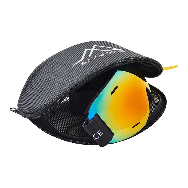Black Crevice ÖTSCHER Ski Touring Goggles with Case, Ski Touring