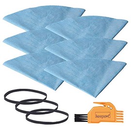 KEEPOW VF2002 Reusable Dry Vac Filters for Most Shop Vac MACS-200D SS11-450, Vacmaster Vacuum Cleaners, Part# 9010700, 9013700 (6 Pack)