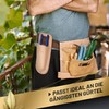 GRÜNTEK Premium Secateurs Holster Premium Natural Brown Genuine Leather Secure
