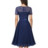 MISSMAY Women's Elegant Style Sequin Lace A-Line Cocktail Party Dress