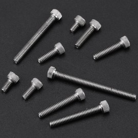 Boxwizard Inch Screws Assortment 150 Pieces 9 Sizes Hex Socket Cap Screws Assortment Set with Plastic Box #256 UNC Inch Screws