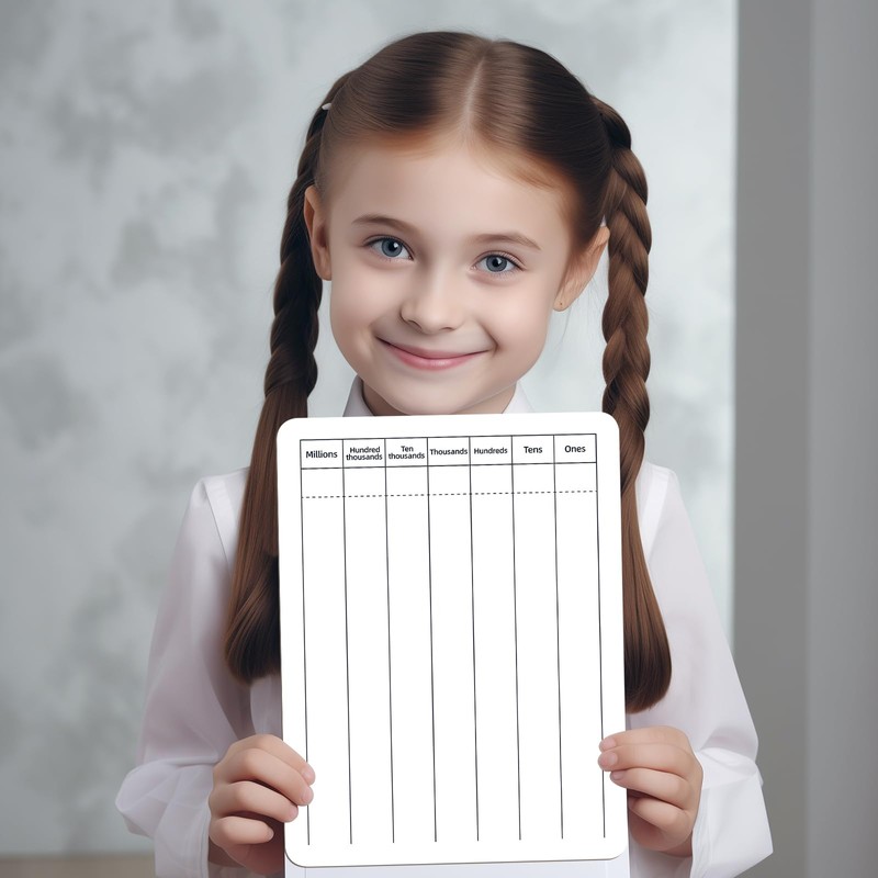 Math Manipulatives White Board for Students - Small White Board