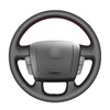 MEWANT DIY Black Faux Leather Steering Wheel Cover for Peugeot