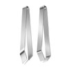 ABOOFAN 2pcs Stainless Steel Fish Bone Tweezers Set Flat and