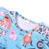 Toddler Girls Farm Cow Pig Animal Printed Dresses Ruffle Bottom
