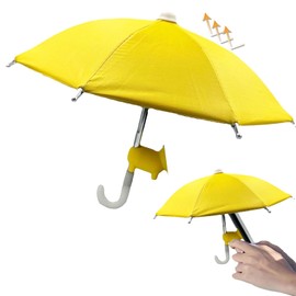 Cute Mini Umbrella with Smartphone Holder, Suction Cup Type, Rainproof, Light Blocking, Sun Protection, Protection for Smartphones, Phones, Smartphones, Smartphones, Smartphones, Expanded Diameter,