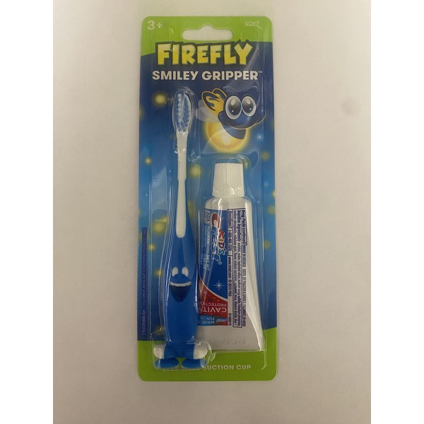 Dr. Fresh Dr. Fresh Smiley Gripper Toothbrush with Kid's Crest Toothpaste -1 set (Color Varies)