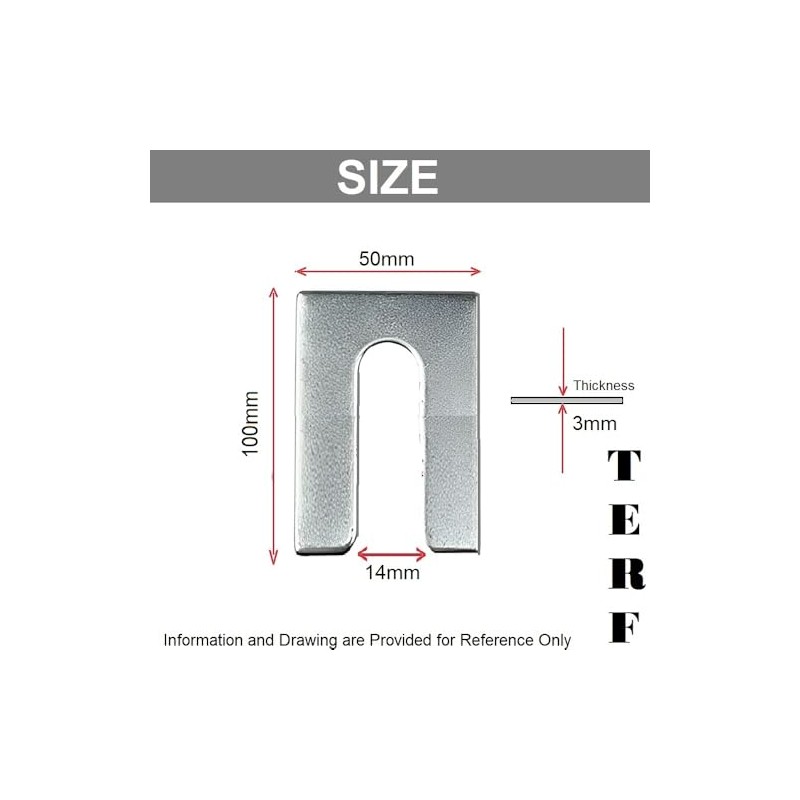 TERF® 50mm X 100mm X 3mm with 14mm Slots Galvanised