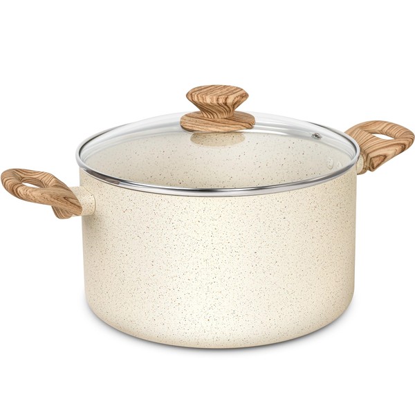 MICHELANGELO Stock Pot - 6 Qt Soup Pot with Lid,