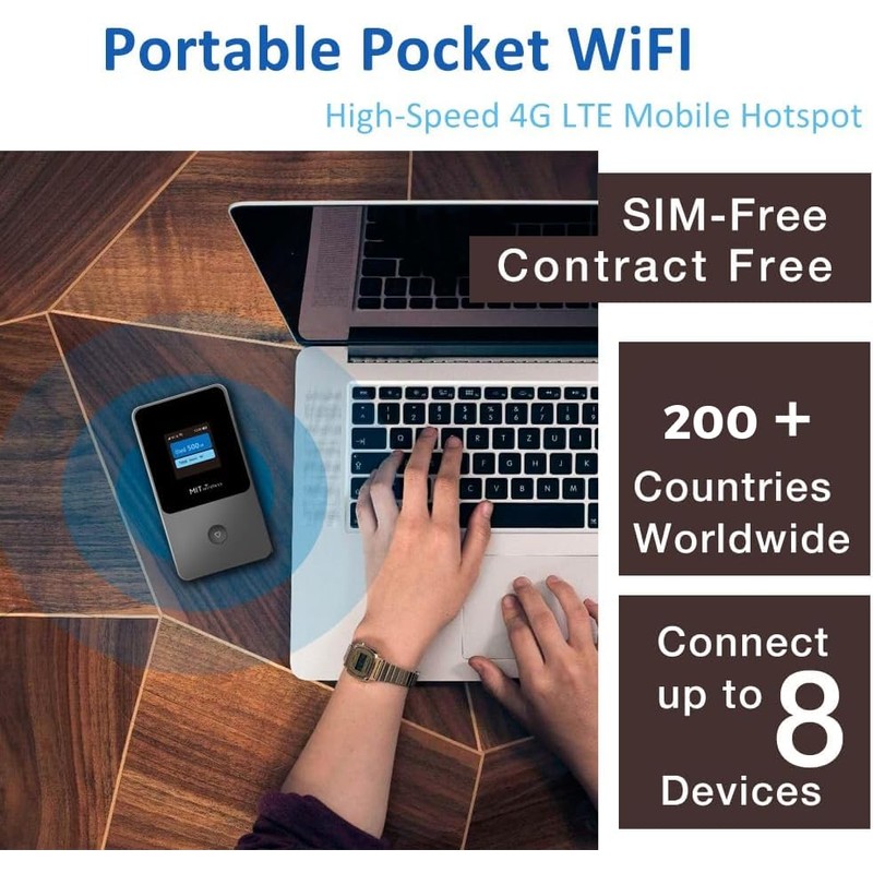 MITwireless T8+ Portable WiFi Hotspot | 4G LTE Mobile Internet